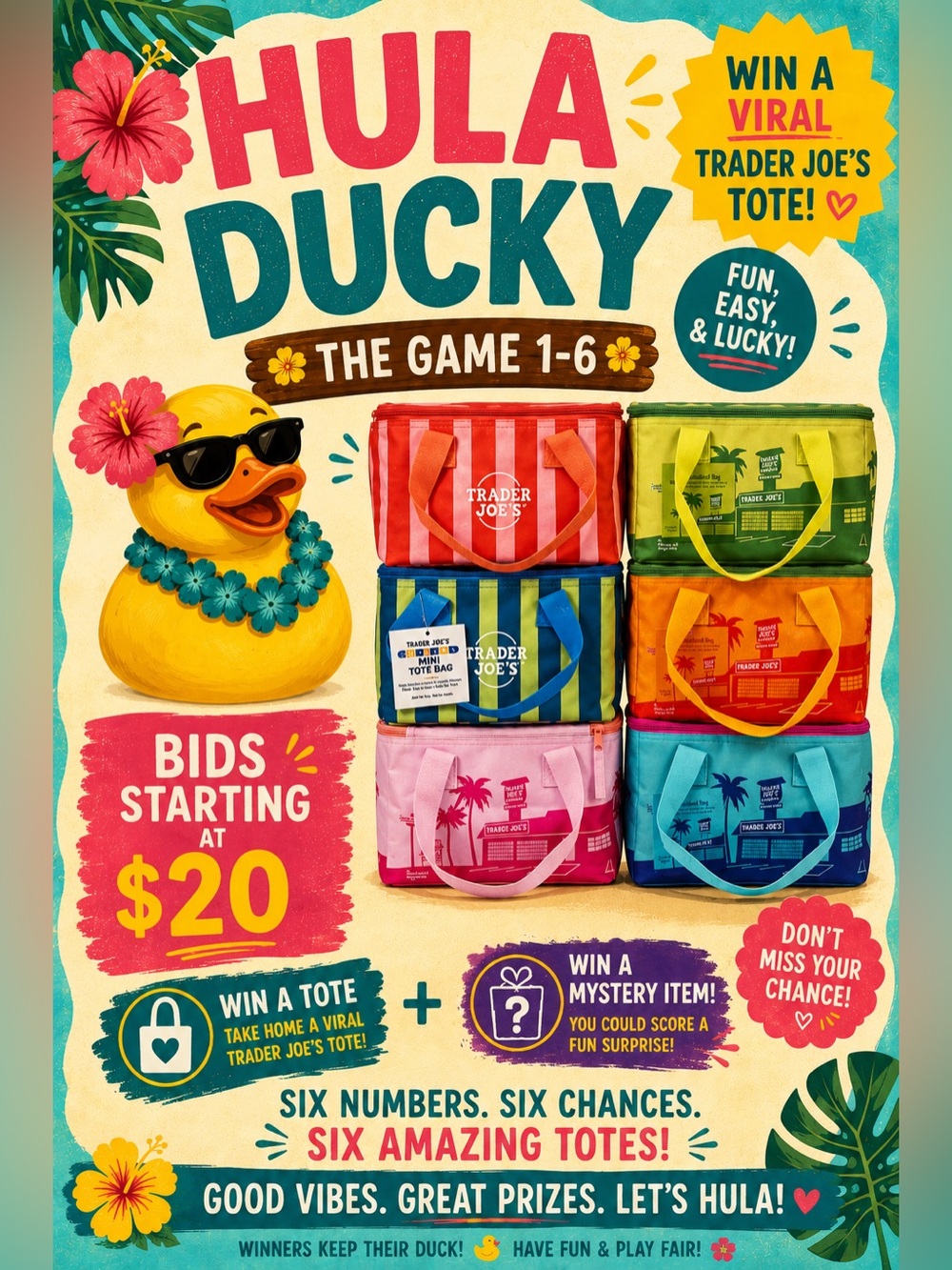 Hula Duckie Surprise Game Rules